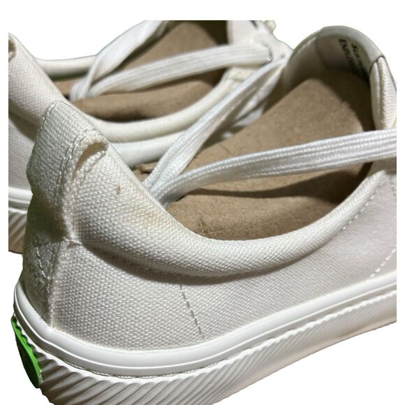 Cariuma OCA Low Shoes Mens 7 White Canvas Preppy Sneaker Lace Up Womens 8.5 - Picture 3 of 10
